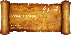 Csaby Agaton névjegykártya